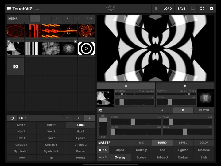 Captura de pantalla de TouchViZ en iPhone 3