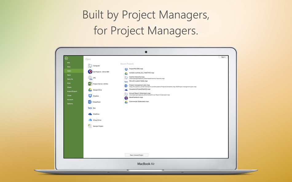 #2. Project Viewer 365 (macOS) Podle: Housatonic.com