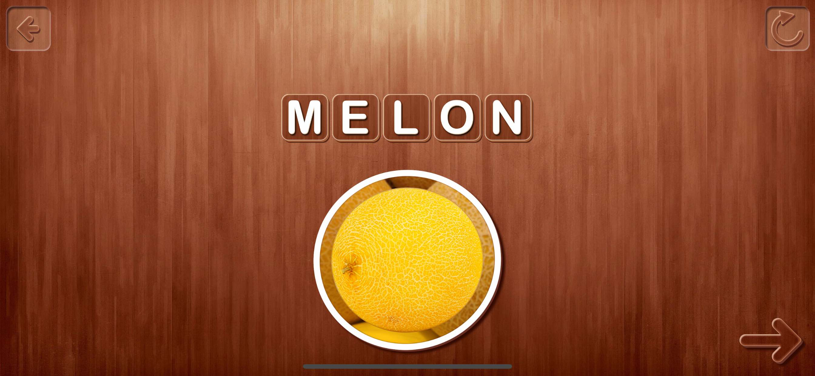 Fruits English spelling puzzle