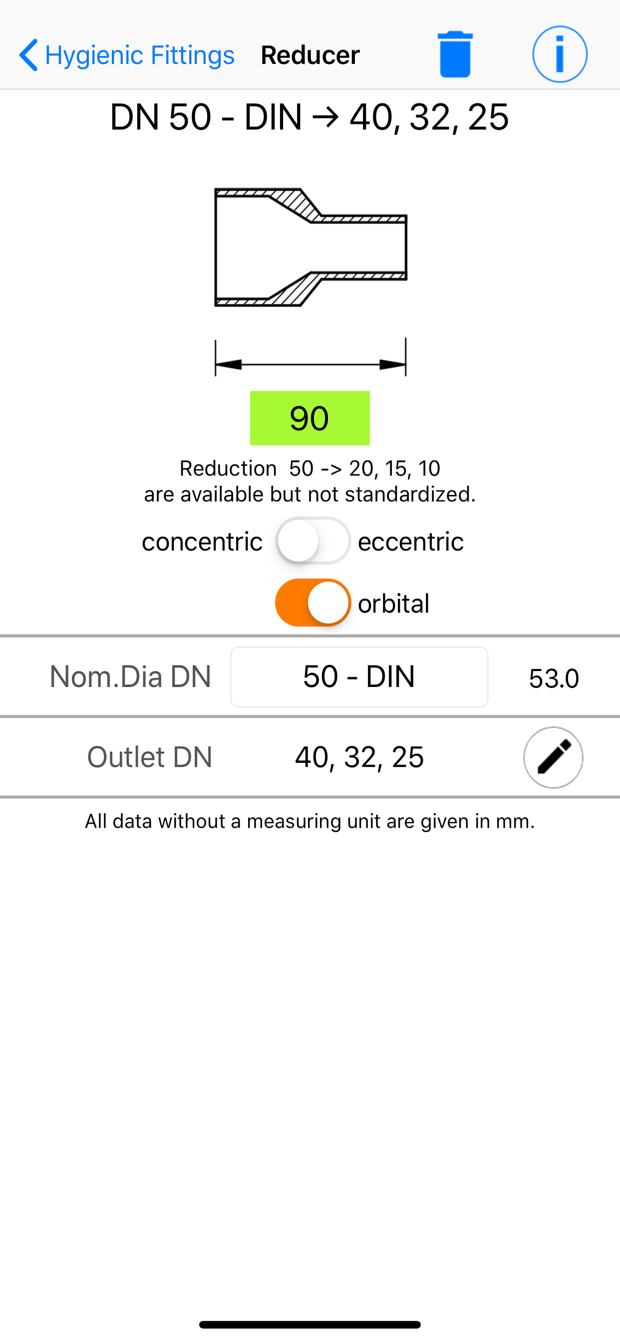 Hygienic Tube App DIN
