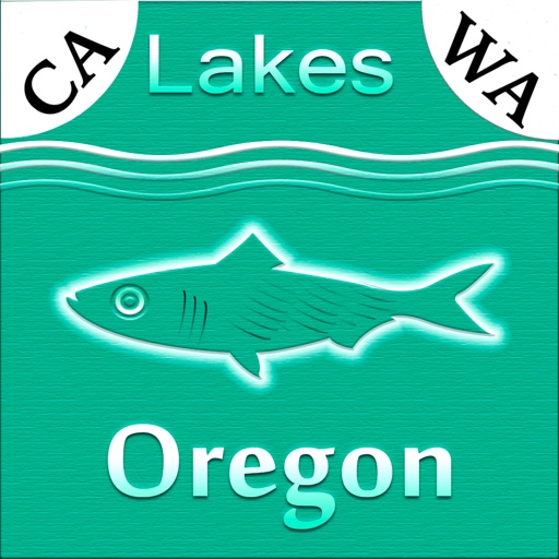 Oregon-CA-WA: Lakes & Fishes icon