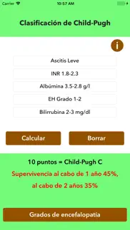 clasificación de child-pugh iphone screenshot 2