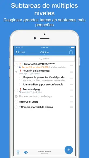 Captura de pantalla de GTasks For Google Tasks en iPhone 2