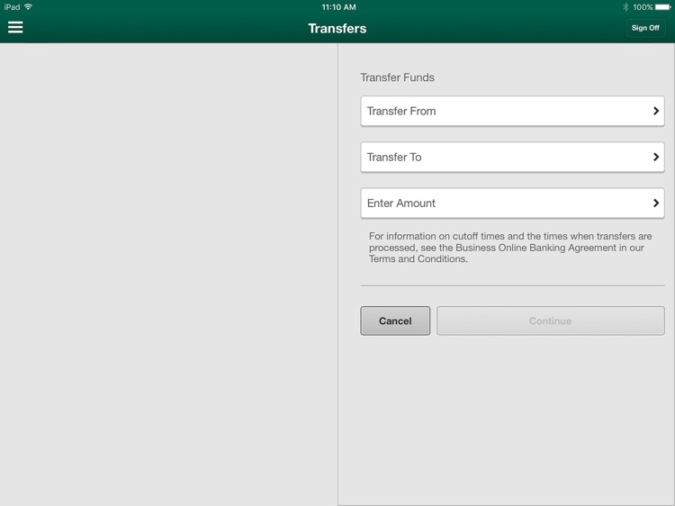 Chambers Bank Mobile for iPad