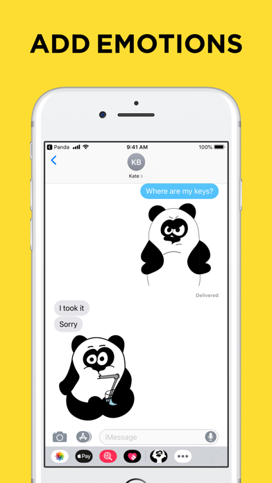 Screenshot #2 pour Panda Bear Sticker Collection