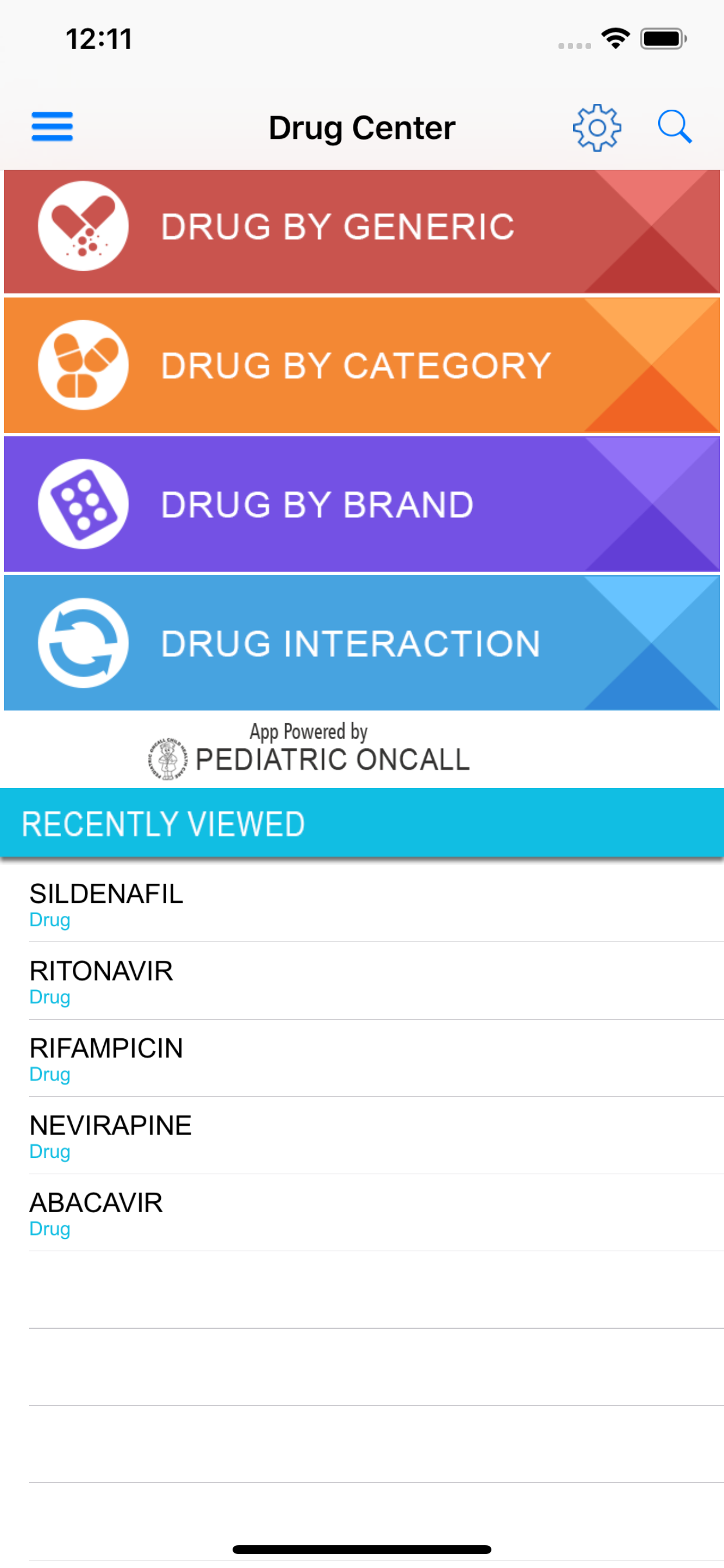 Drug Center - Pediatric Oncall