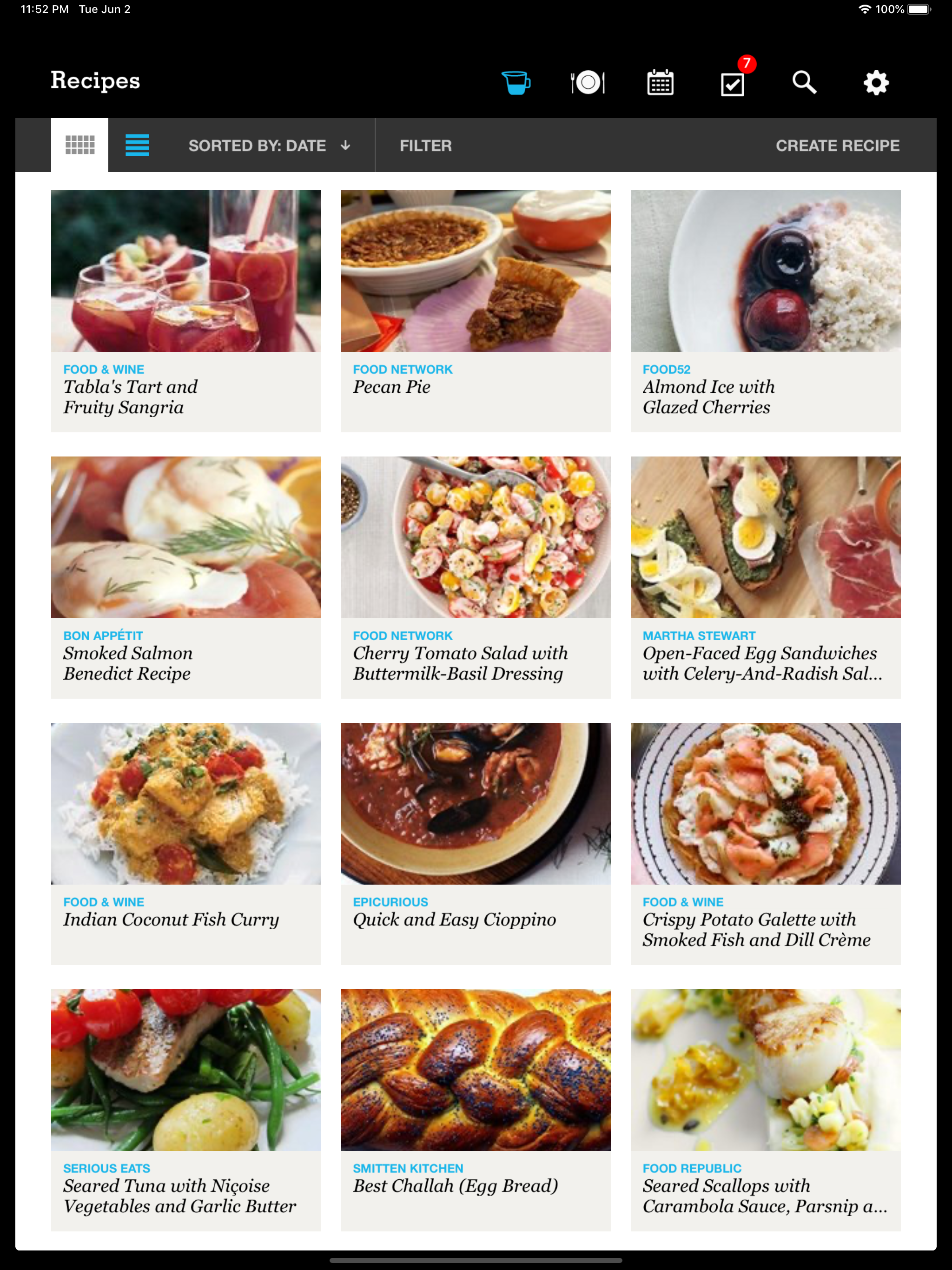 Pepperplate Cooking Planner