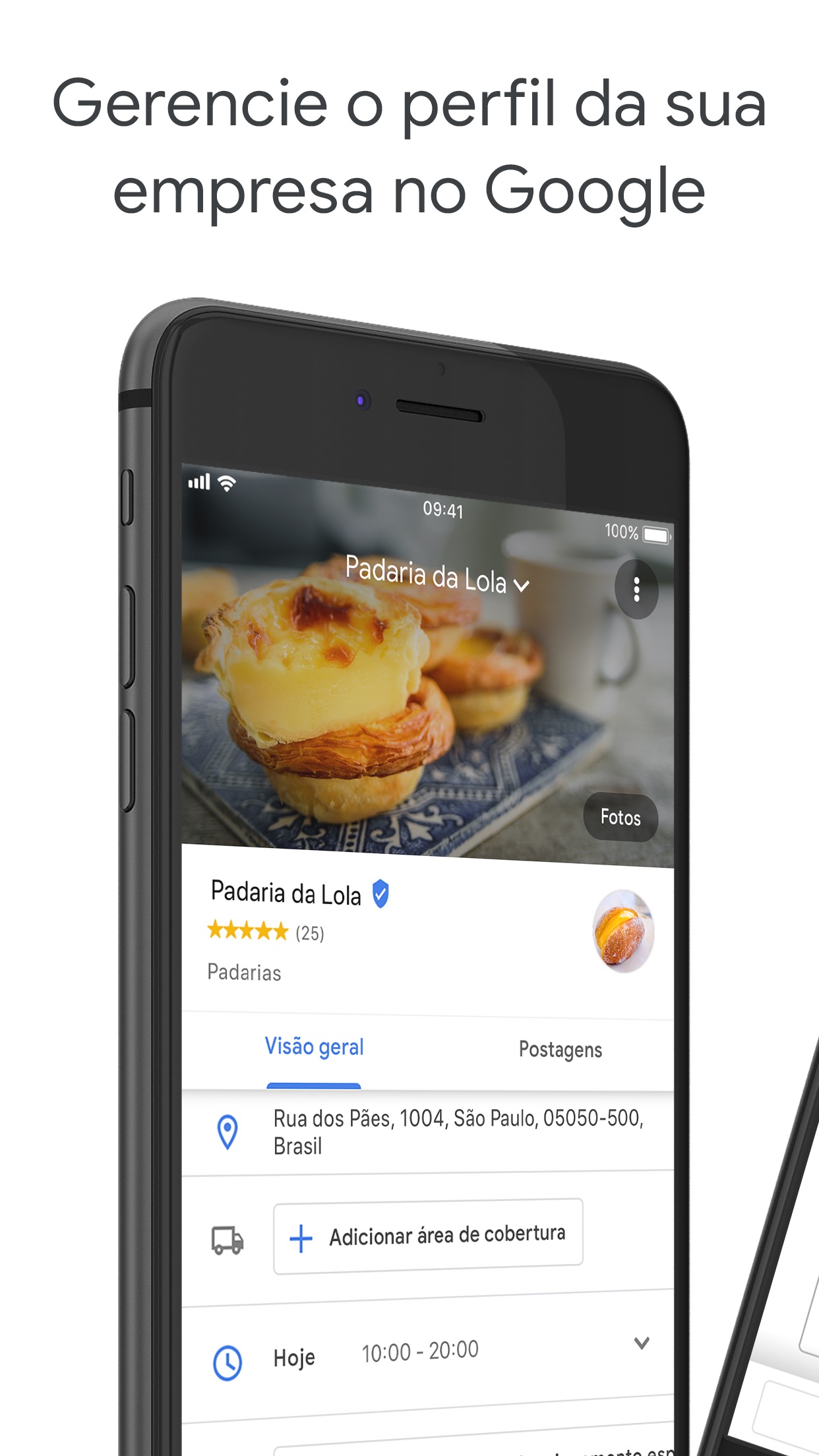 Screenshot do app Google Meu Negócio