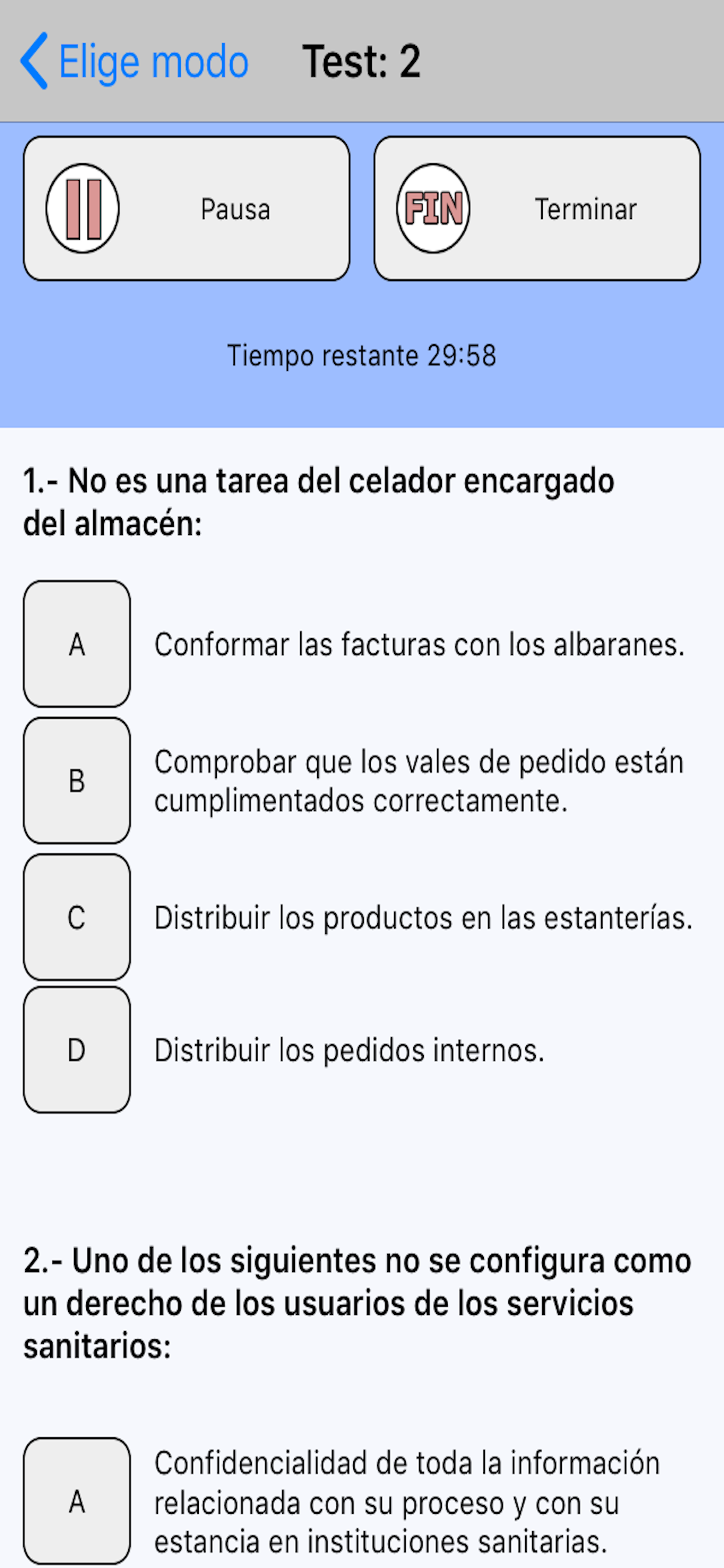 TestOpos Celador Sanitario