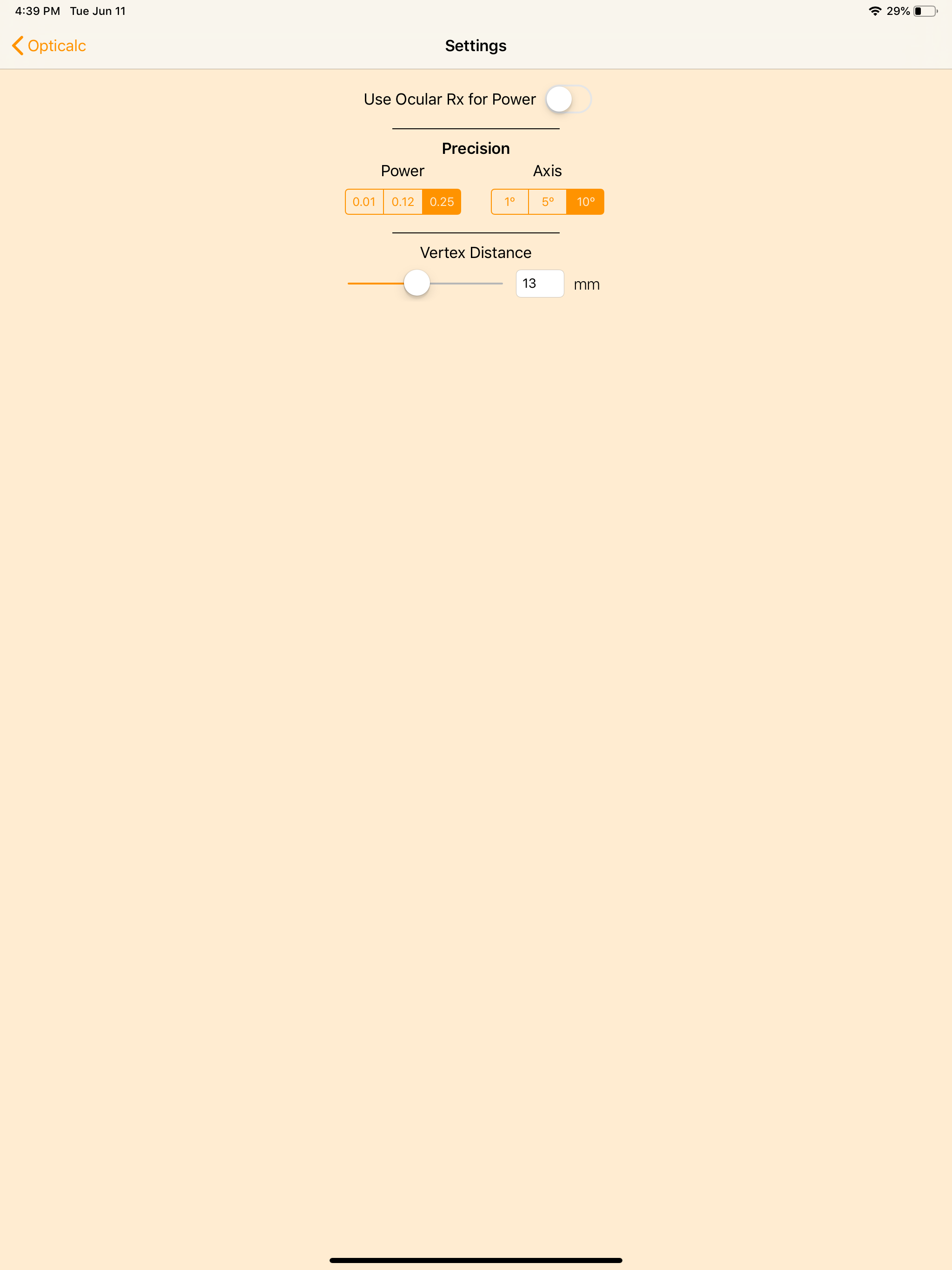 Opticalc Contact Lens Calc