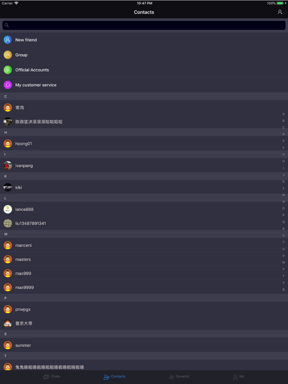 hichat iPad screenshot 3 - Social Networking app