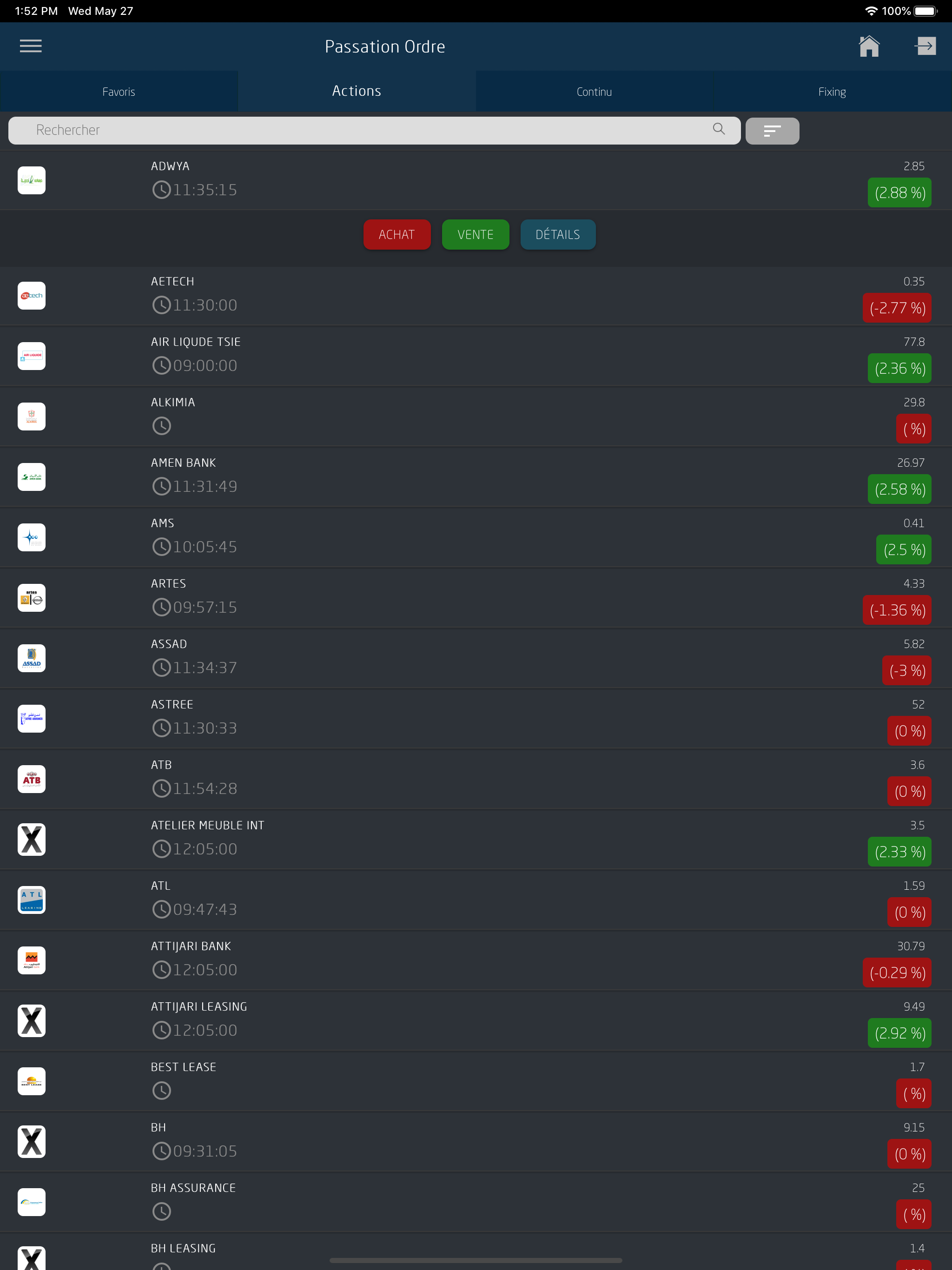 Attijari Bourse Mobile screenshot 13