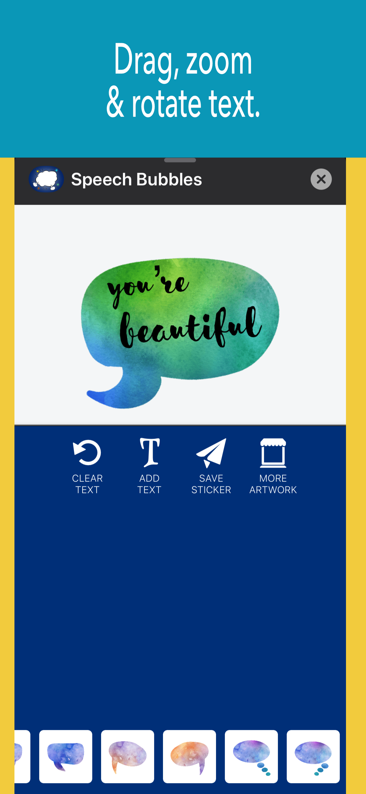 Speech bubbles-Custom stickers