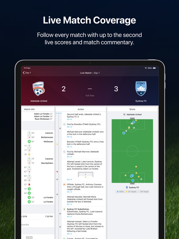 A-League Live for iPadのおすすめ画像1