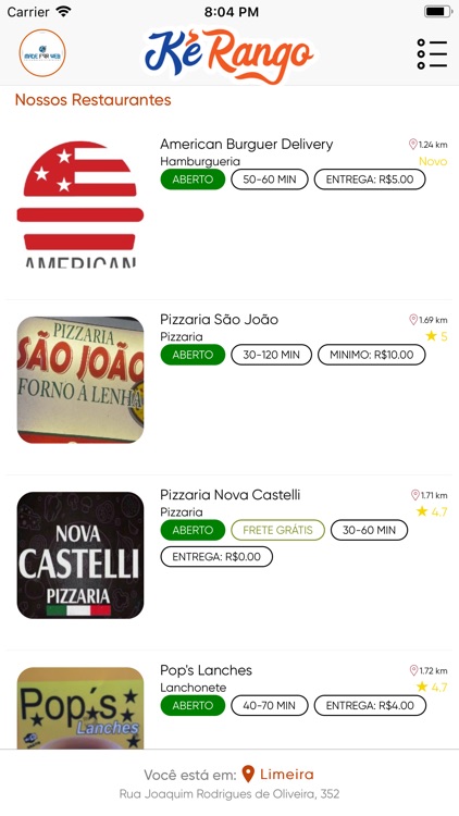 Ké Rango - Delivery de Comidas