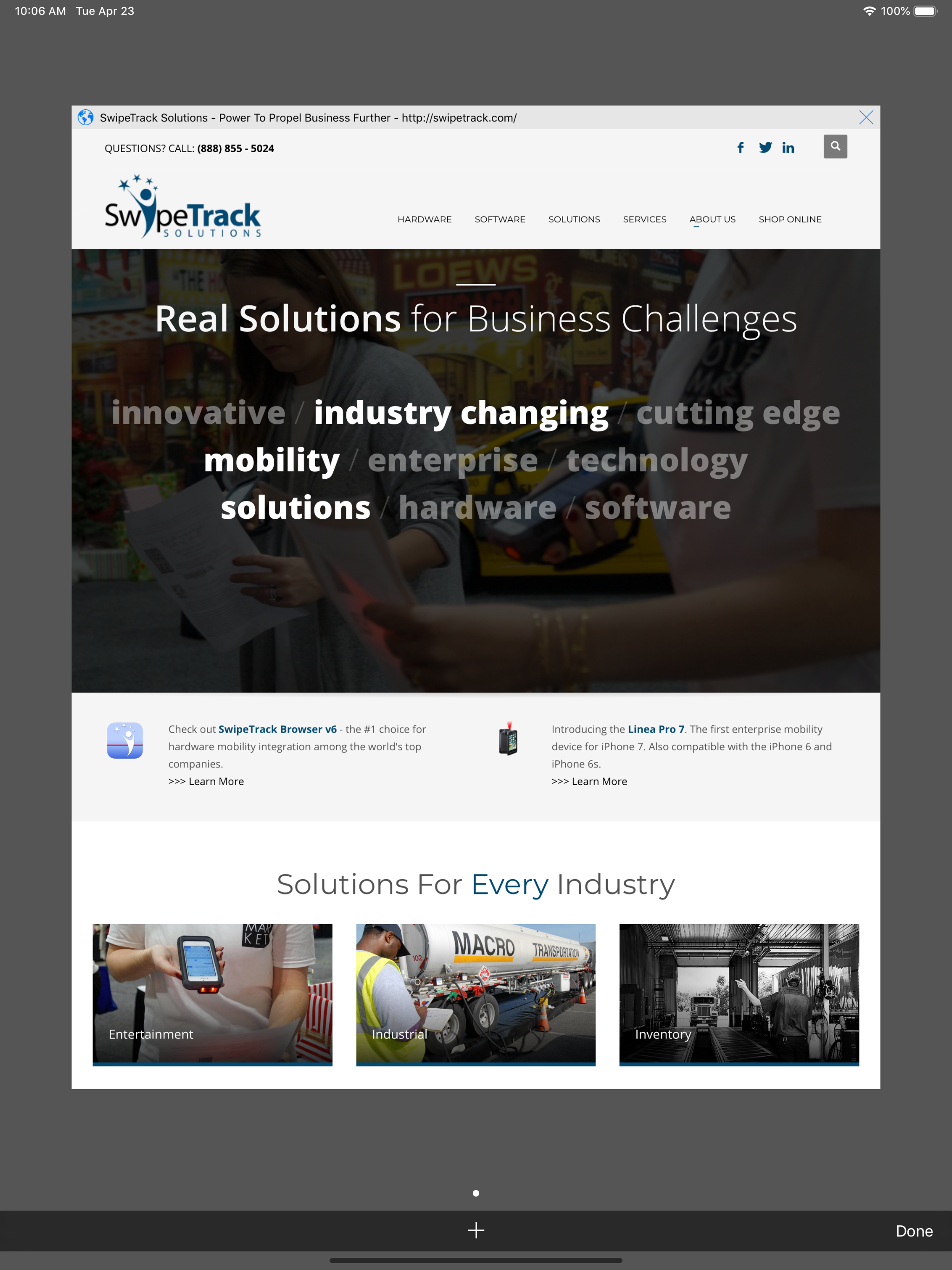 SwipeTrack Browser