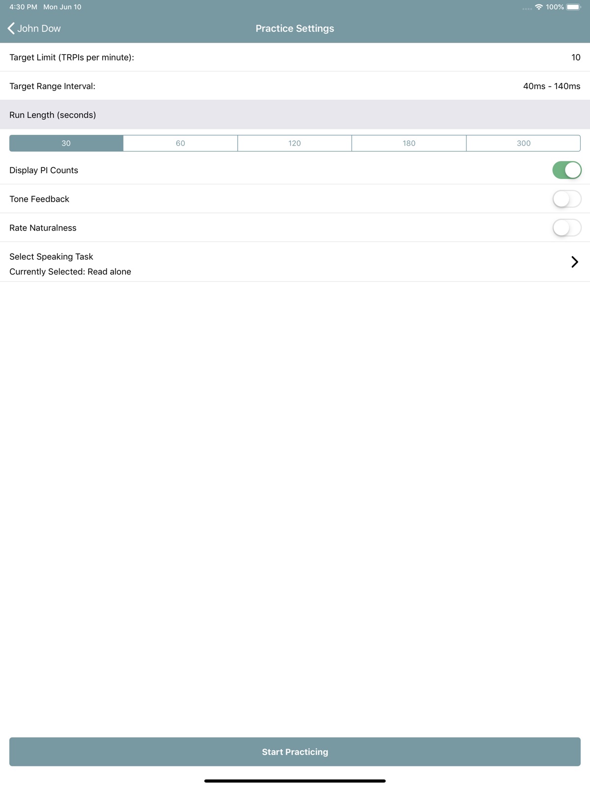 MPI-2 Stuttering Treatment ipad screenshot 3