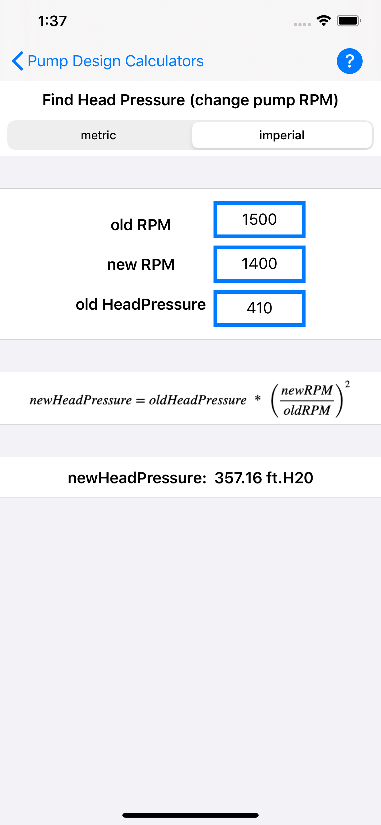 Pump Design Calculator screenshot 6