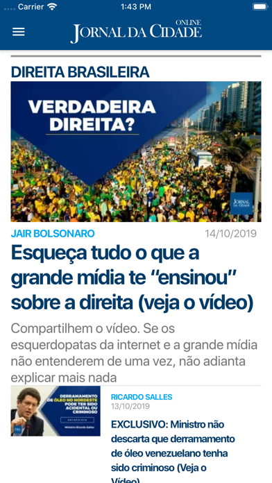 Jornal da Cidade Online Screenshot