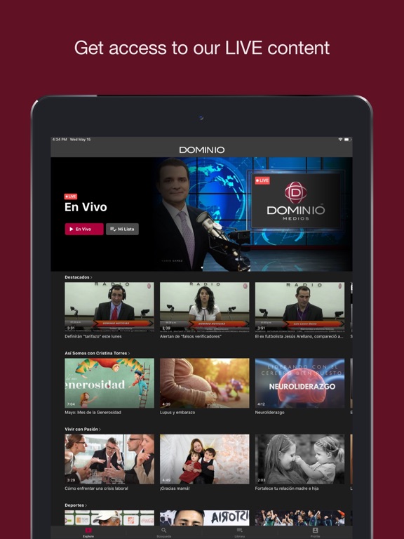 Dominio iPad screenshot 2 - Entertainment app