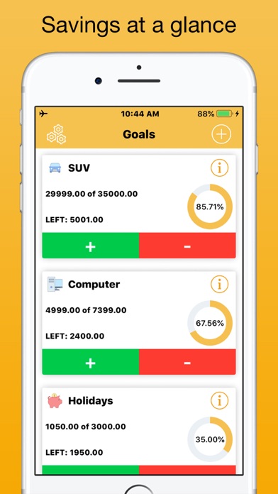 Screenshot #1 pour Savings Goals + Save money app