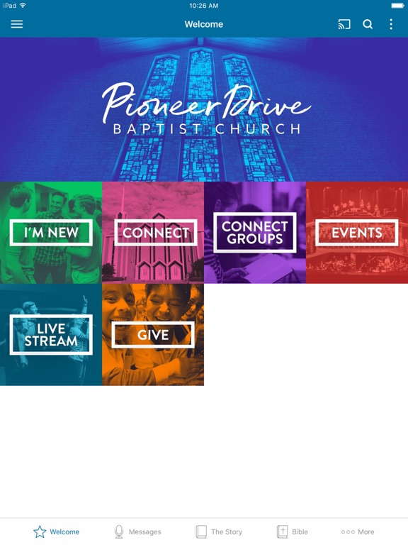 Pioneer Drive Baptist Church iPad screenshot 1 - Lifestyle app
