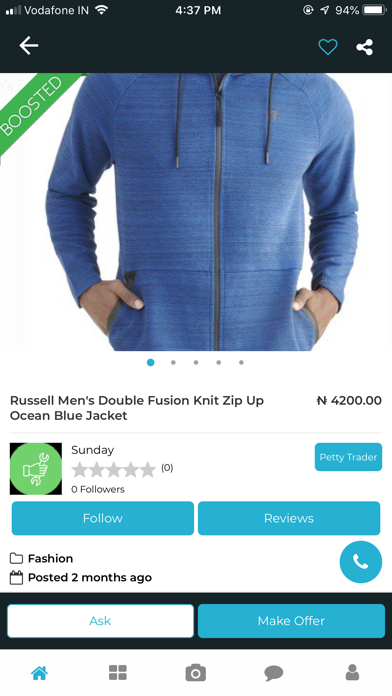 Buy and Sell Offers Screenshot