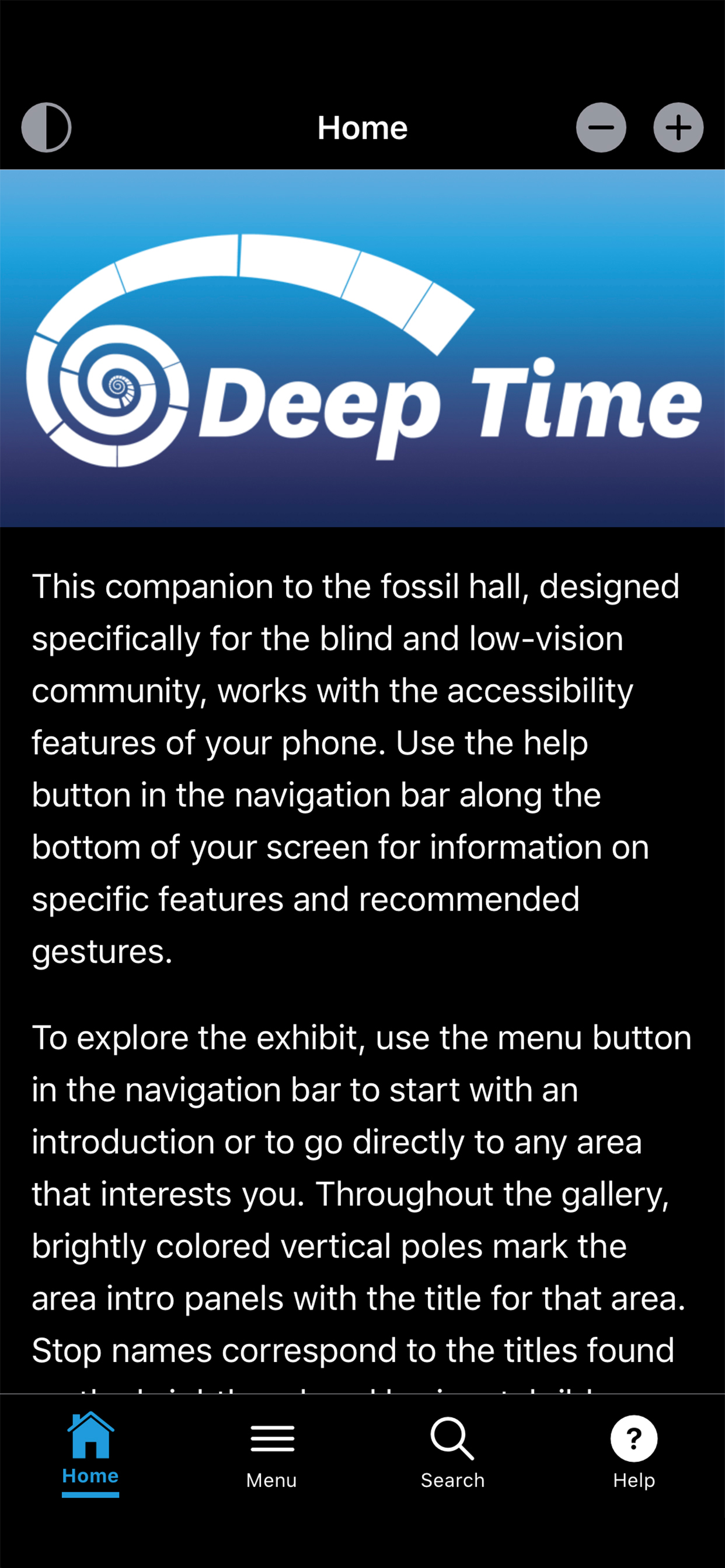 Deep Time Audio Description