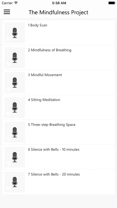 The Mindfulness Project App Screenshot