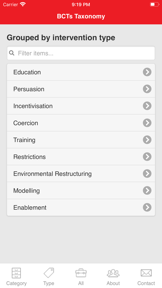 BCT Taxonomy screenshot