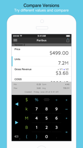 Paribus Calculator screenshot