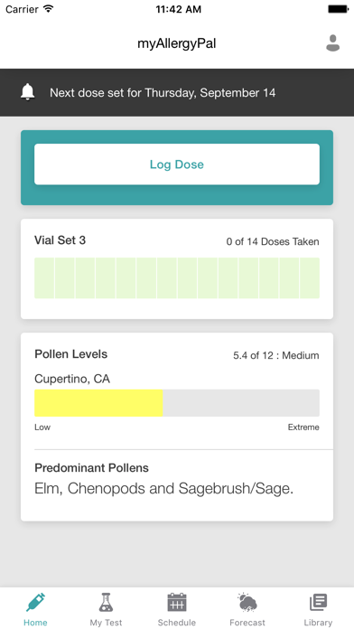 Screenshot #1 pour myAllergyPal®