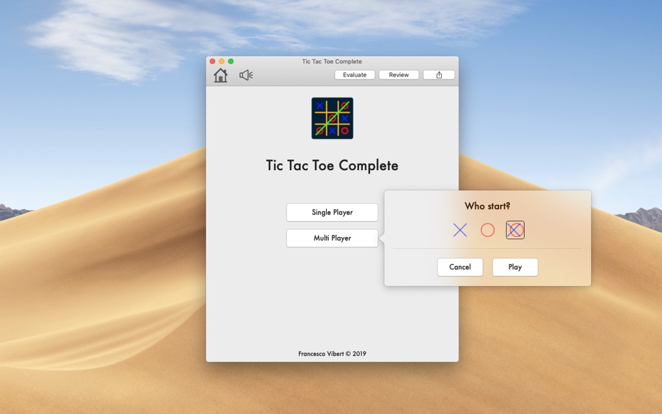#4. Tic Tac Toe Complete (macOS) 由: Francesco Nicolas Fabio Vibert