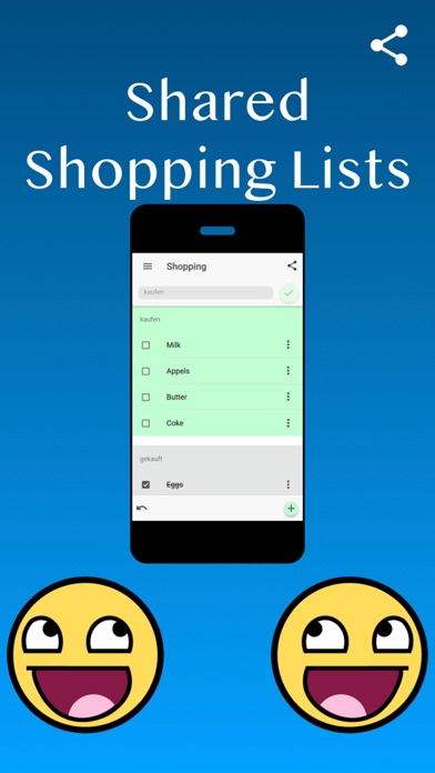 Shopping list - Sortlist app screenshot