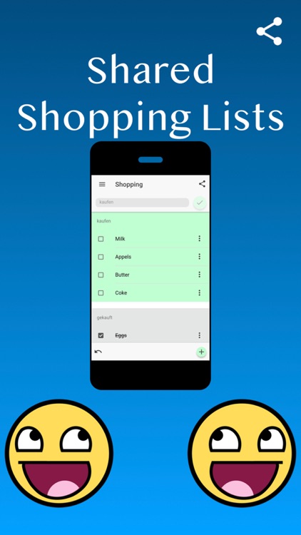Shopping list - Sortlist