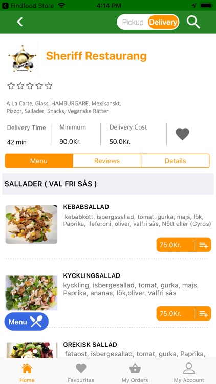 Matbeställnings-App