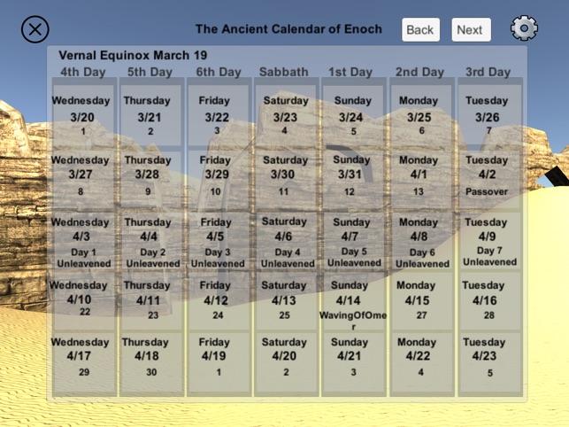 Ancient Enoch Calendar on the App Store