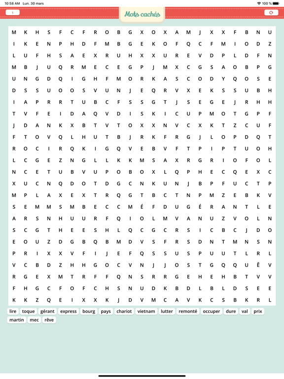 Screenshot #4 pour Mots cachés : Français