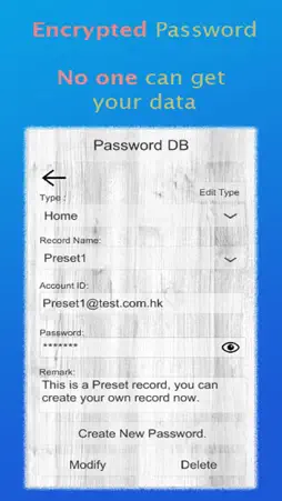 PasswordDB screenshot 2
