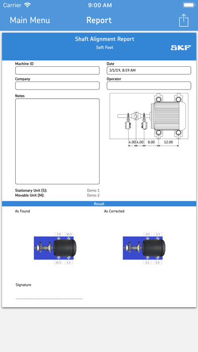 SKF Soft foot Screenshot