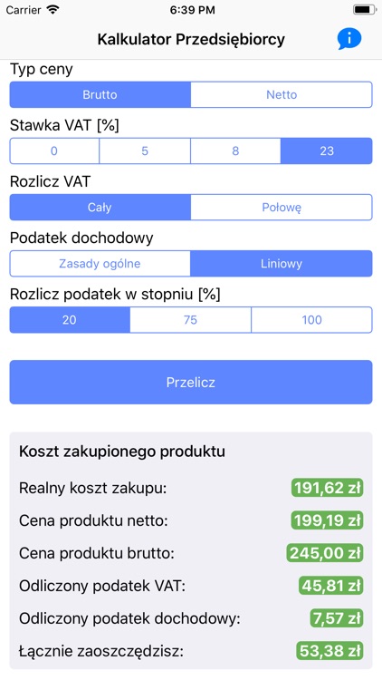 Kalkulator Przedsiębiorcy screenshot-4