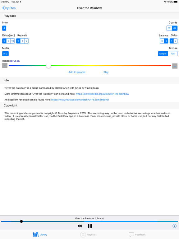 BalletBox iPad screenshot 2 - Music app