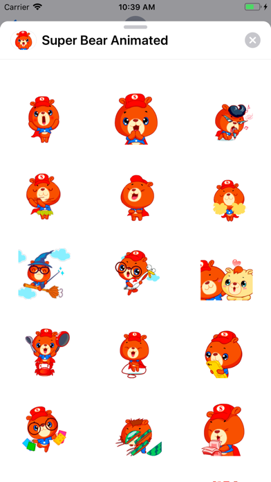 Screenshot #3 pour Super Bear: Animated Stickers
