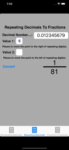 Game screenshot Decimal To Fraction Plus apk