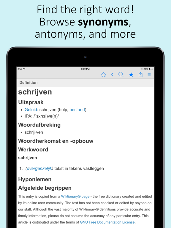 Screenshot #6 pour Dutch Dictionary & Thesaurus