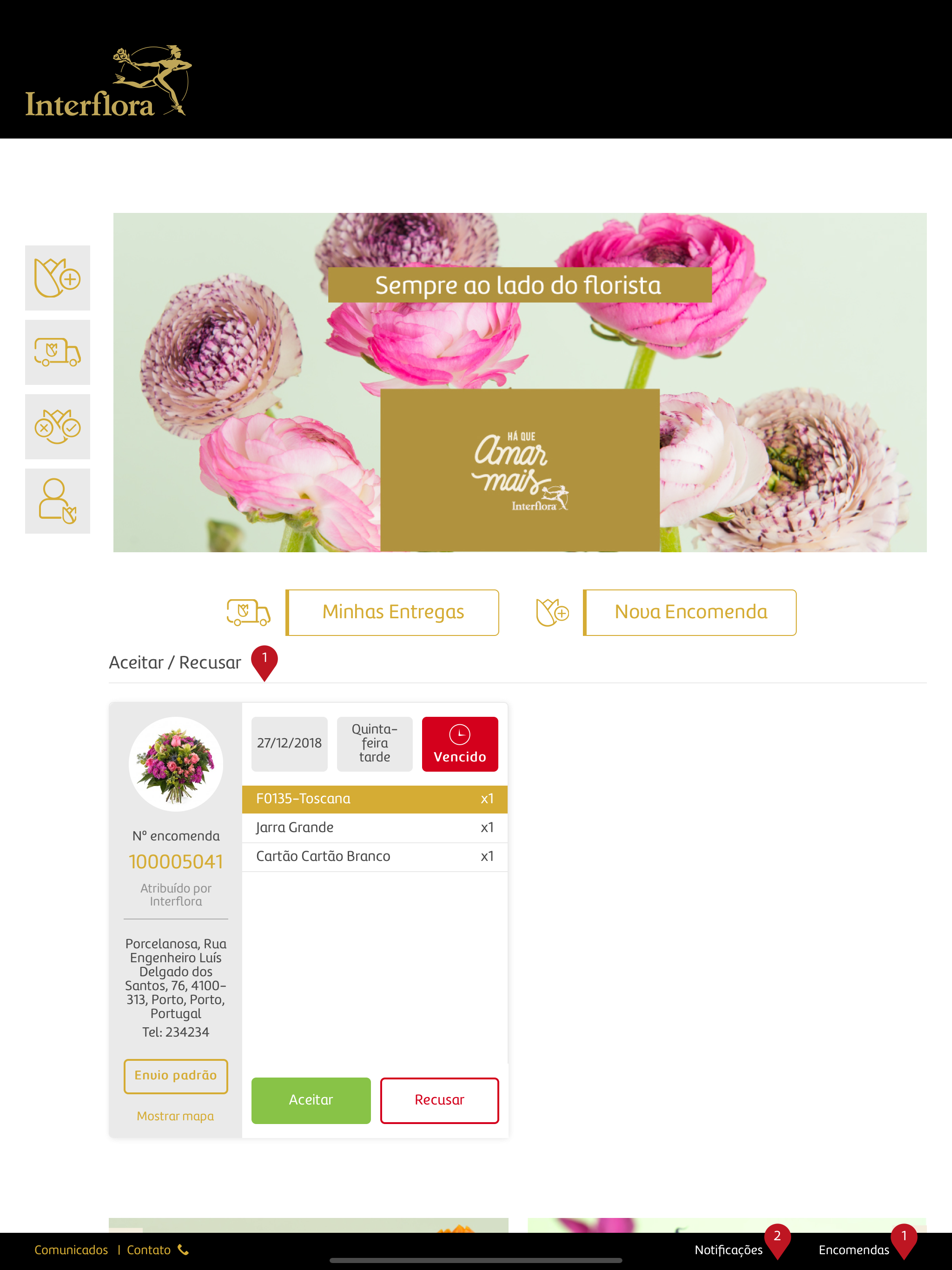 Interflora Portal do florista