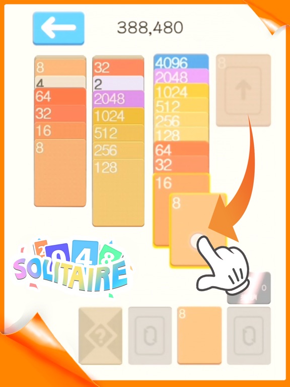 2048 Soitaire iPad screenshot
