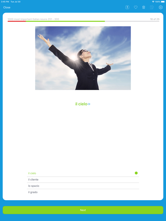 Learn Italian: Voc App Lessons iPad screenshot
