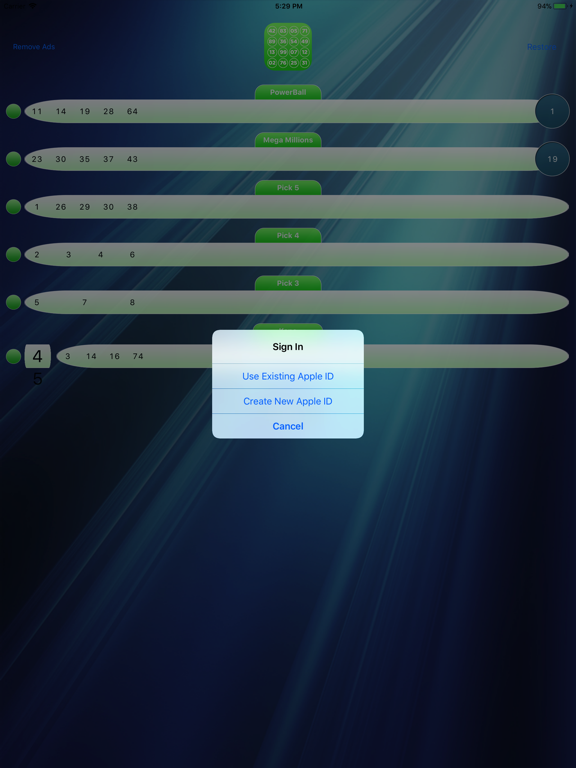 My Lottery App iPad screenshot 2 - Entertainment app