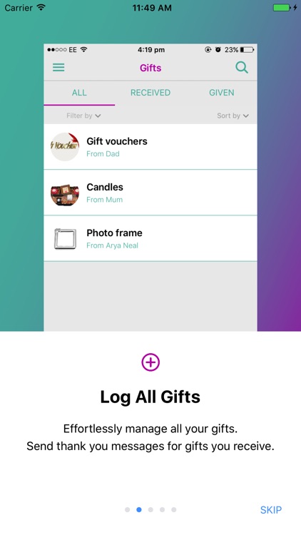 GiftLog - Gift List Manager